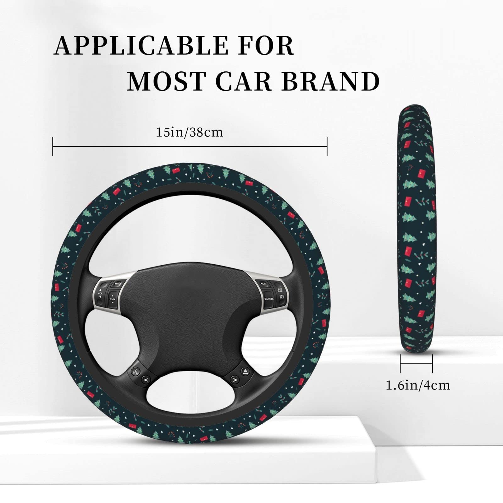 An application scenario or product detail of leather steering wheel cover custom - Image 18