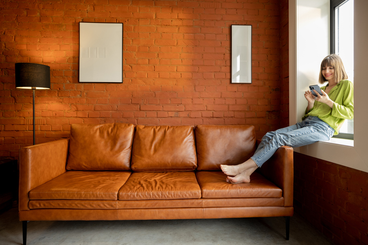 An application scenario or product detail of leather vs fabric sofa - Image 19