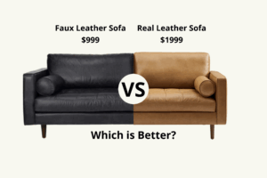 Featured image for the leather vs faux leather sofa guide