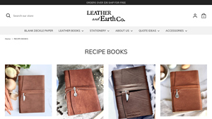 Leather and Earth - Personalized Leather Recipe Books