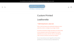 Leatherette Lane - Custom Printed Fabric Rolls