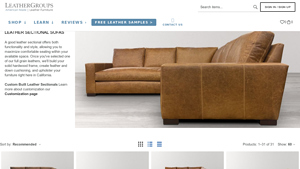 Leather Groups - Custom Leather Sectional Sofas