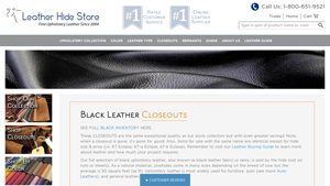 Leather Hide Store - Black Upholstery Leather