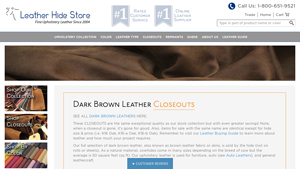 Leather Hide Store - Dark Brown Upholstery Leather