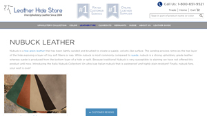 Leather Hide Store - Nubuck Leather
