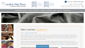Leather Hide Store - Grey Upholstery Leather