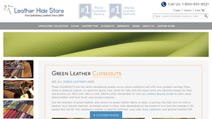 Leather Hide Store - Green Upholstery Leather