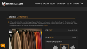 LeatherSeats.com - Automotive Leather Hides