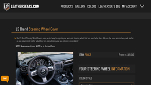 LeatherSeats - LS Leather Steering Wheel Cover