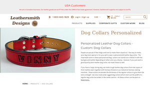 Leathersmith Designs - Personalized Leather Dog Collars