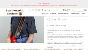 Leathersmith Designs - Custom Leather Guitar Straps