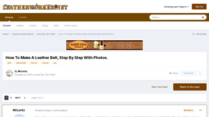 MrLentz - Leather Belt Making Guide