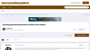 Leatherworker - Faux Leather Care Guide