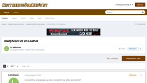 Leatherworker - Olive Oil Conditioning Agent