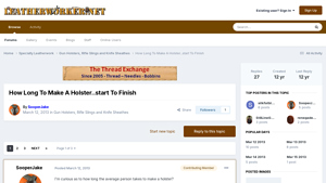 Leatherworker - Holster Manufacturing Time