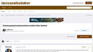 Leatherworker - Faux Leather Care Guide
