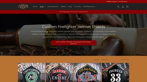 Little River Customs - Custom Leather Firefighter Helmet Shields