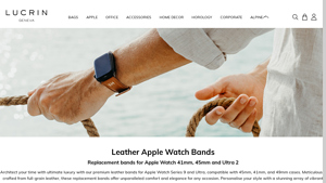 Lucrin - Premium Leather Bands for Apple Watch