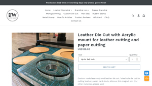 LW Leathers - Leather Die Cut with Acrylic Mount
