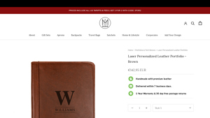 Mahileather - Laser Personalized Leather Portfolio