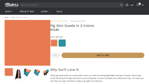 Makers Leather Supply - Pig Skin Suede