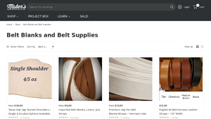 Makers Leather Supply - Premium Veg Tan Belt Blanks