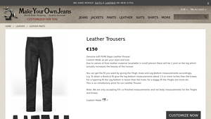 Make Your Own Jeans - Leather Trousers