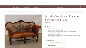 Mallery Hall - Fancy Cowhide & Leather Sofa