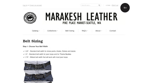 Marakesh - Belt Sizing Guide