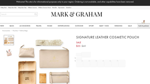 Mark and Graham - Personalized Leather Cosmetic Bag