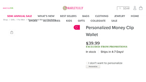 Marleylilly - Men’s Monogrammed Wallet