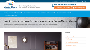 Master Clean - Microsuede Care Guide