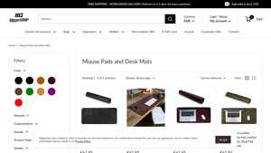 MeganGear - Top-Grain Leather Ergonomic Mouse Pads