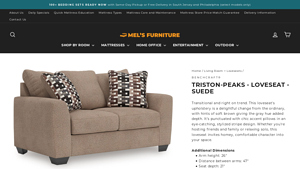 Mels Furniture - Triston-Peaks Loveseat