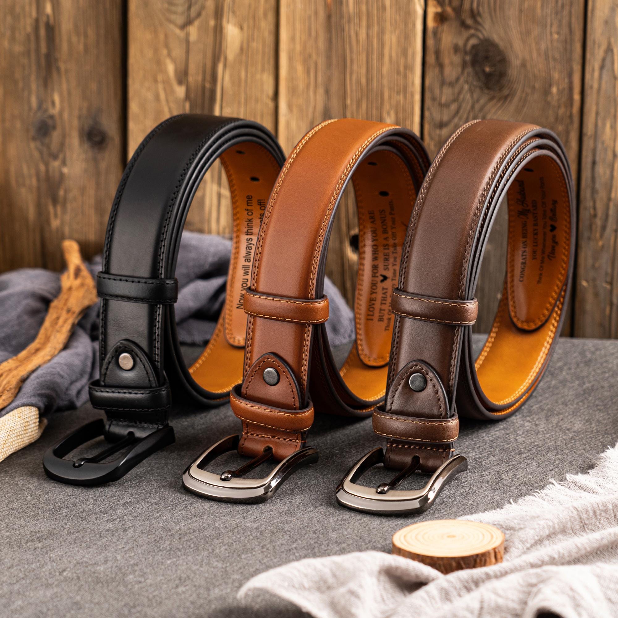 An application scenario or product detail of mens custom leather belts - Image 11