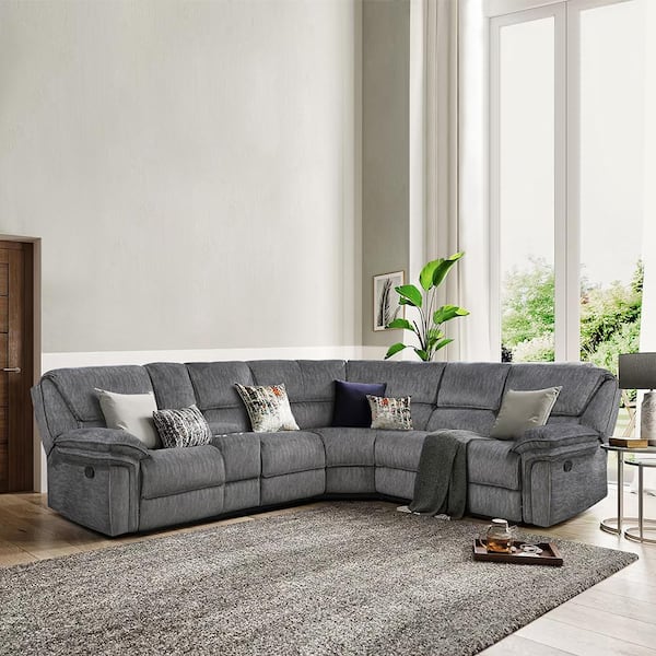 An application scenario or product detail of microfiber gray couch - Image 3