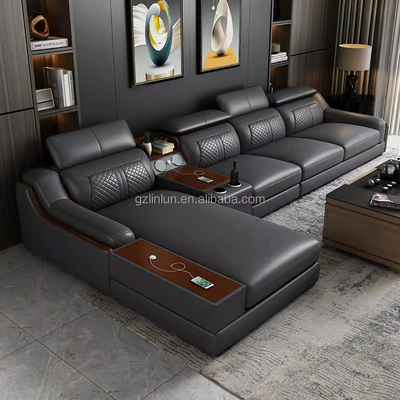 An application scenario or product detail of microfiber leather sofa - Image 18