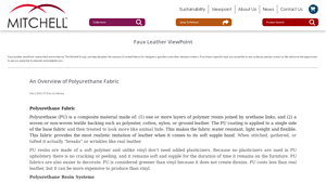 Mitchell Faux Leathers - Polyurethane Material