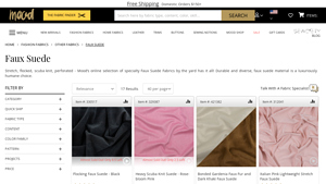 Mood Fabrics - Faux Suede Fabrics