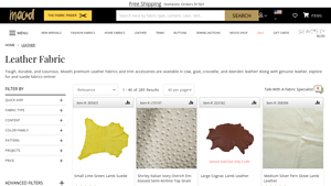 Mood Fabrics - Genuine Leather by the Yard