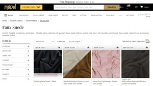 Mood Fabrics - Faux Suede Fabrics