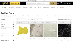 Mood Fabrics - Genuine Leather by the Yard