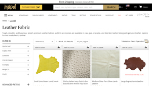 Mood Fabrics - Genuine Leather by the Yard