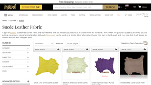Mood Fabrics - Suede Leather