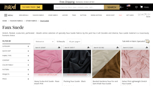 Mood Fabrics - Faux Suede Fabrics
