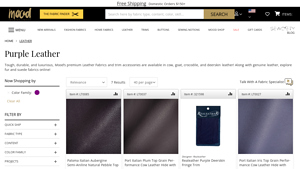 Mood Fabrics - Premium Purple Leather