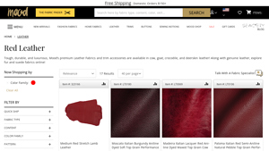 Mood Fabrics - Premium Red Leather