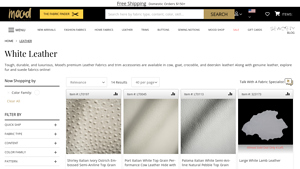 Mood Fabrics - Premium White Leather