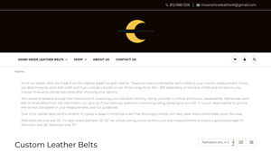 Moonshine Leather - Custom Leather Belts