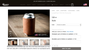 MR Lentz - Leather Drink Koozie